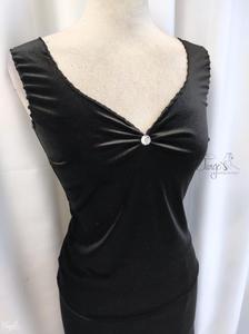 Alana black velvet top