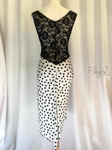 Angeles Polka Dot Dress Black and White