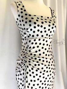 Angeles Polka Dot Dress Black and White