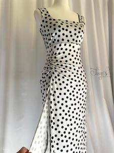 Angeles Polka Dot Dress Black and White