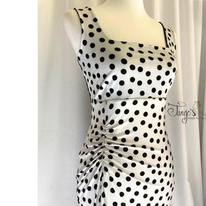 Angeles Polka Dot Dress Black and White