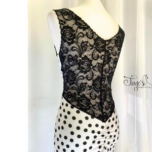 Angeles Polka Dot Dress Black and White