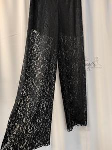 Panta Palazzo in black lace with lining