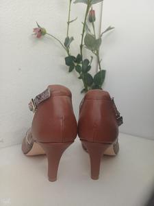 Scarpa Laura pitonata e marrone