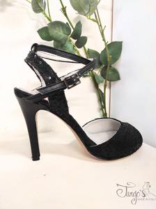 Shoes Marina black with paillettes - Heels 10,5cm