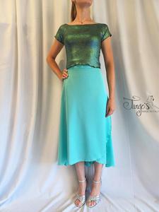 Top Annalisa in azzurro acquamarina