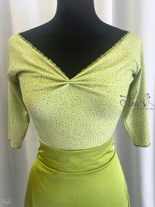 Top Annalisa in verde glitter