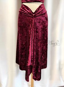 Esme burgundy velvet skirt