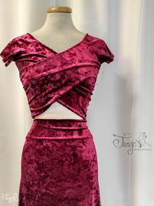 Esme burgundy velvet skirt