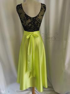 Romi flocked top in acid green- 69711167e38fb
